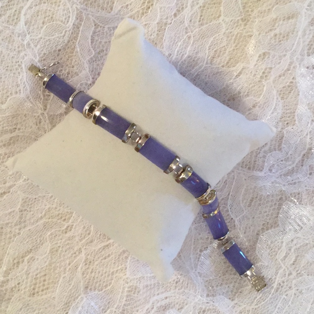 Jade/SS 7-1/4” bracelet.